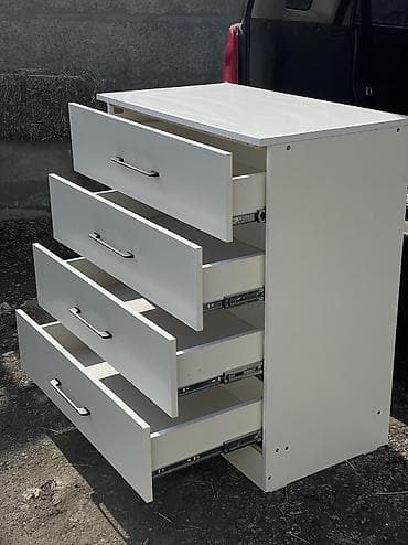 Комоды: Комод для одежды, Новый, Без зеркала, ЛДСП, цвет - Белый, Самовывоз, Бесплатная доставка, Платная доставка — 1