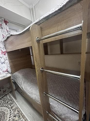 крафтар: Двухъярусная кровать из ЛДСП под дерево. 2 МАТРАСА ХОРОШЕГО КАЧЕСТВА В — 3