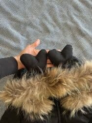 шапка с ушками которые поднимаются купить: Пуховик, Короткая модель, Китай, С капюшоном, S — 3