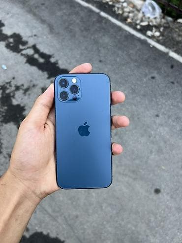 IPhone 12 Pro, Б/у, 128 ГБ, Pacific Blue, Чехол, 99 %