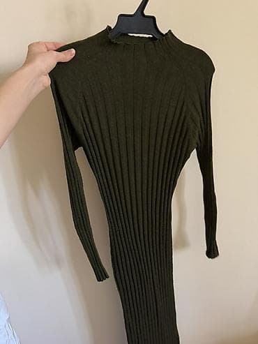 курты: Повседневное платье, Осень-весна, Длинная модель, Трикотаж, Лапша, M — 3