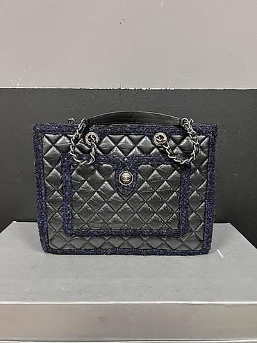 chanel оригинал: Классическая сумка, Chanel, Италия, Материал: Комбинированный материал, Стеганая модель, Женские — 2