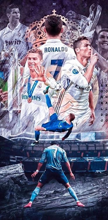 Декор жана интерьер: Постер/картина в стиле коллажа с Криштиану Роналду. Описание: - Яркий — 1