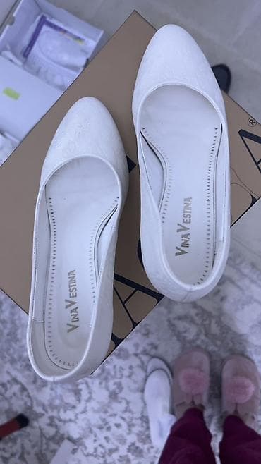 pull and beer: Туфли-лодочки Vina Vestina, Айвори, перламутровый оттенок. - — 3