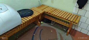 деревянная скамейка: Отургуч Жыгач, Жөлөнгүчү жок — 1