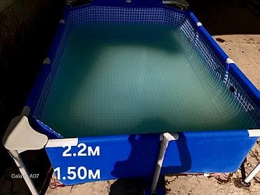Спорт жана эс алуу: Прямоугольный каркасный бассейн Intex - Размеры: 2,2 м × 1,5 м; — 4