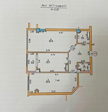 ts group: 2 комнаты, 80 м², ТЭЦ Элитка, 7 этаж, Евроремонт — 7