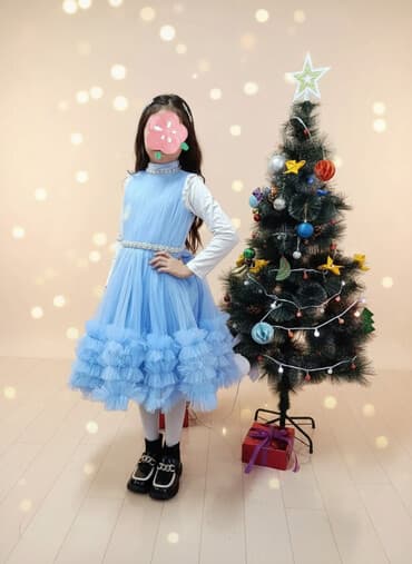 форма для охрана: Детское платье, цвет - Голубой, Б/у — 1