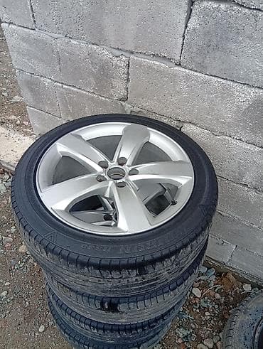 матар: Колеса в сборе 245 / 45 / R 18, Лето, Б/у, Комплект, Легковые, Литые, отверстий - 5 — 1