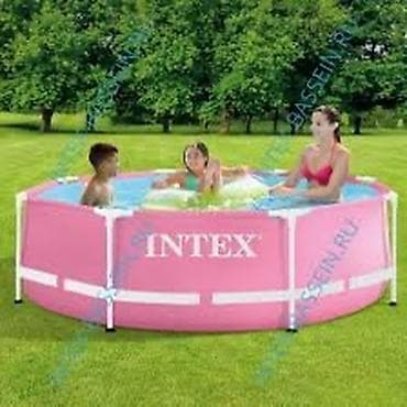 беговые кроссовки мужские: Каркасный бассейн Intex, розовый, круглый - Размеры: 244 × 76 см — 4