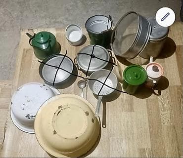 silver kitchen: Набор кухонной утвари и посуды советского типа, разнородная подборка — 2