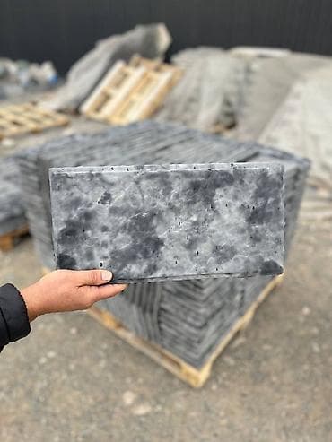 мрамор лист: Фасадная/облицовочная плитка из камня (серо‑графитовый оттенок) - — 1