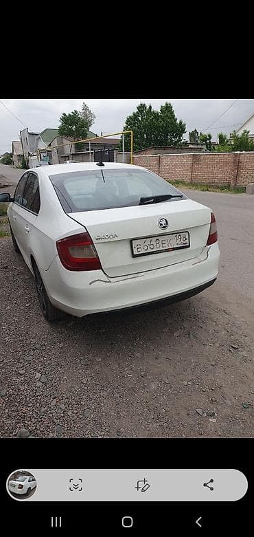 бампе: Skoda Rapid: 2017 г., 1.6 л, Механика, Бензин, Седан — 3