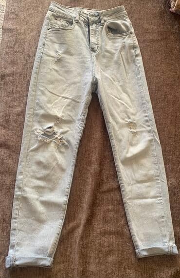 джинсы на девочку: Джинсы, Италия, Высокая талия, S — 1