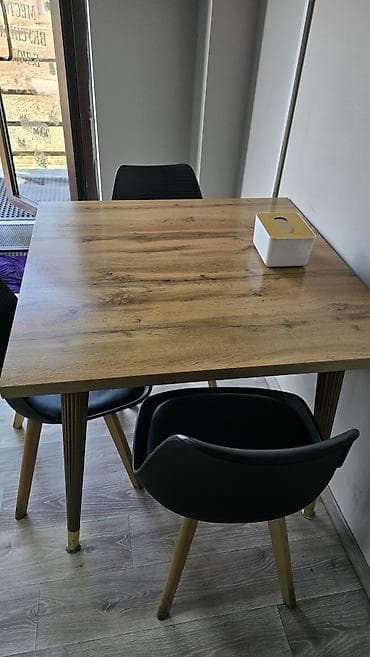 писменный столы: Стол для кафе, Б/у, Прямоугольный, Самовывоз, цвет - Коричневый — 1