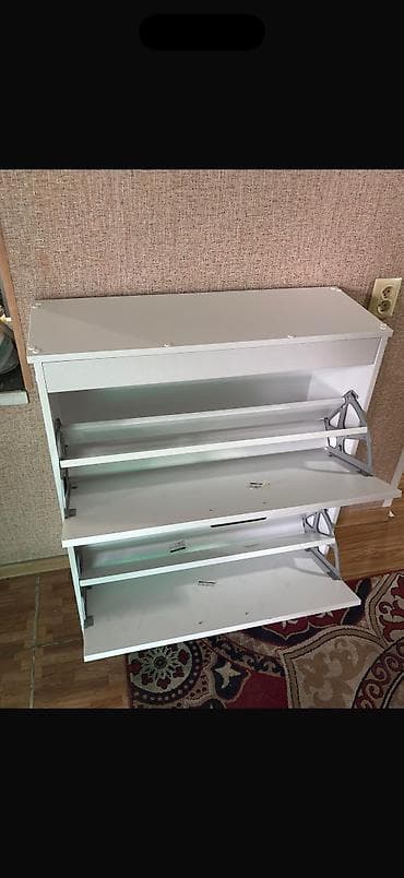 обувные полочки: Тумба и подставка для обуви, Новый, МДФ, Бесплатная доставка, цвет - Белый — 8