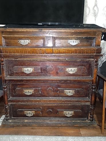 ретро сервант: Комод для одежды, Без зеркала, Дерево, цвет - Коричневый — 1