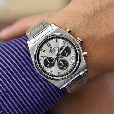 Edifice EFB-730D Функции : секундомер, дата, подсветка стрелок;