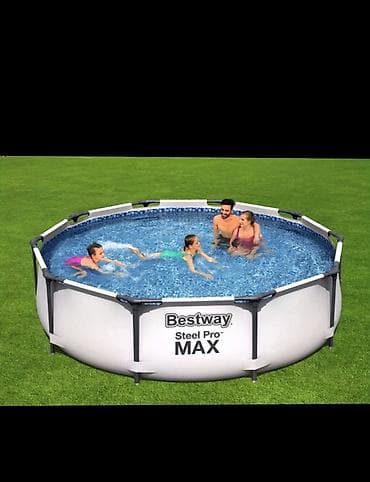 каркасный басейн: Круглый каркасный бассейн Bestway Steel Pro MAX. Размеры бассейна — 2