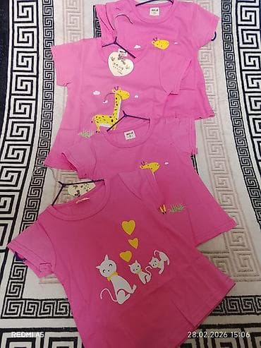 рашгард детский: Рубашка, цвет - Розовый, Новый — 4