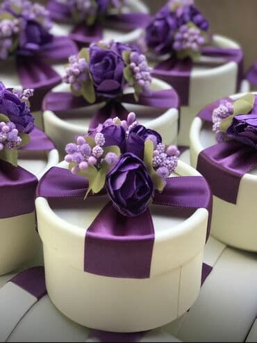 Свадебный аксессуар, Бутоньерка, Новый, цвет - Фиолетовый