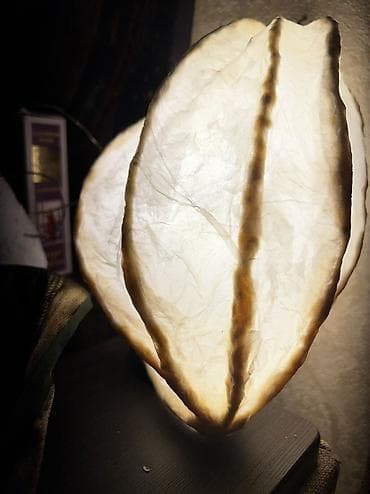Внутренняя отделка: Organic Modern Sculptural Lamp | Wabi-Sabi Tea-Dyed Rice Paper — 4