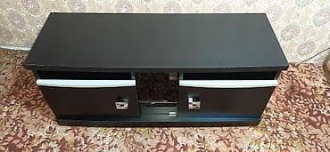 Тумба и подставка для телевизора, Напольная, ЛДСП, цвет - Черный