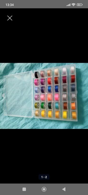 купить набор для работы с кожей: Набор цветных нитей 42 шт, для шитья в пластиковом органайзере — 5