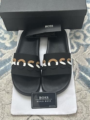 босс: Сланцы BOSS (Hugo Boss) с крупным логотипом на ремне. все абсолютно — 2