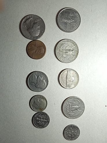 Спорт и хобби: Подборка монет США (разные номиналы и годы чеканки), цена за все — 2