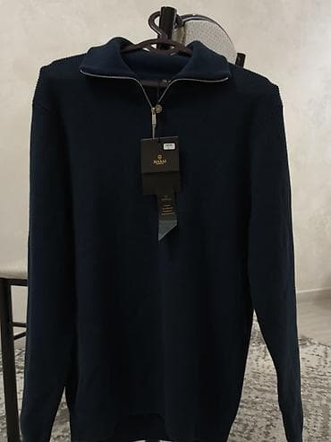 Брюки: Новый мужской свитер Masai Размер: L Цвет: тёмно-синий Quarter zip с — 2