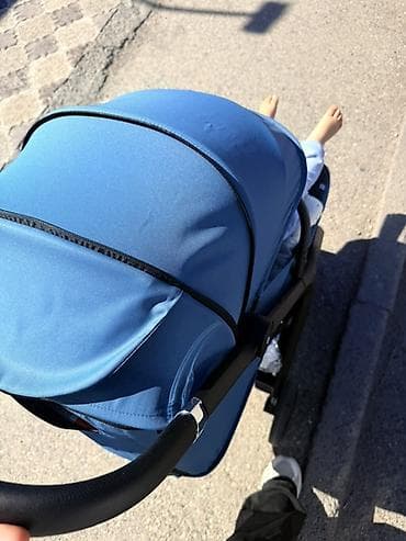 Коляска, Другой бренд, цвет - Голубой, Б/у, Самовывоз — 2