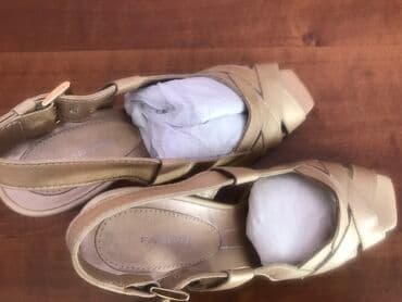 Босоножки, сандалии, шлепанцы: Шикарные босоножки в золоте.Италия.Бренд Фабиани.В отличном — 3