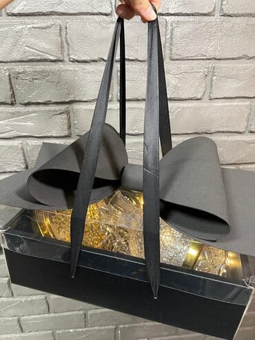 из серебра: Графин 360 в подарочной 3д коробке • Коробка с большим бантом • — 3