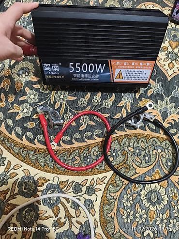Инверторы: Инвертор DC→AC JIANAN 5500W Описание: - Мощность: 5500 Вт (указано на — 2