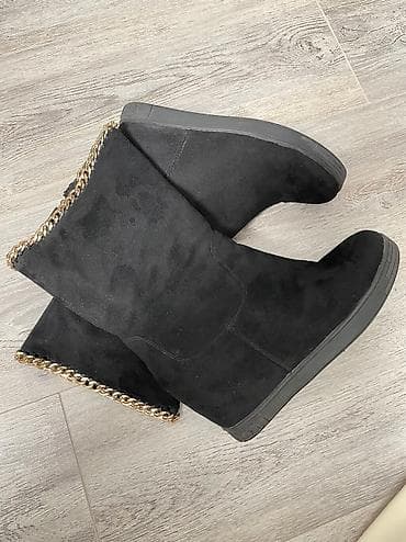 Сапоги: Сапоги, 38, Б/у, цвет - Черный, Самовывоз — 1