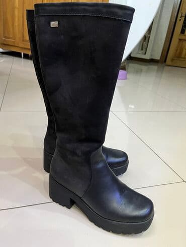 купить зимнюю мужскую обувь в бишкеке: Сапоги зимние женские практически новые одеты 2-3 раза ! Польша ! — 2