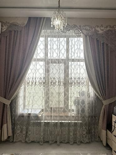 ламбрекены шторы: Комплект штор, Жаккард, С ламбрекеном, Готовое изделие, Для зала — 2