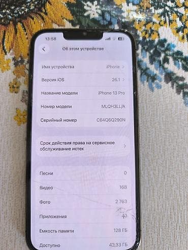 айфон zs: Срочно продается IPhone 13 Pro в черном цвете Память 128 ГБ АКБ: 87 — 8