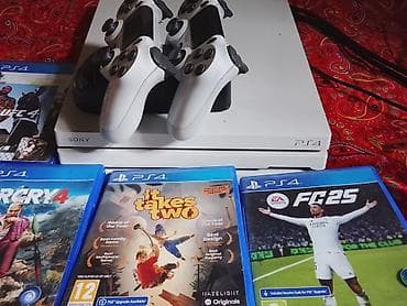 red: Игровой комплект PlayStation 4 Slim (белая) Состав: - Консоль Sony — 4