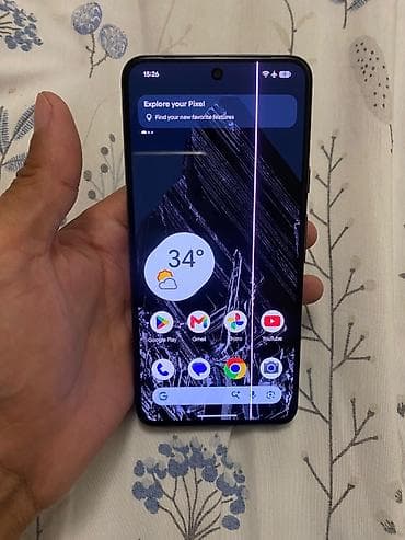 google p: Google Pixel 8, Б/у, 128 ГБ, цвет - Черный, 1 SIM, eSIM — 3