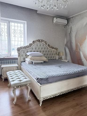 спальный гарнитур деревянный: Спальный гарнитур, Шкаф, МДФ, цвет - Белый — 7