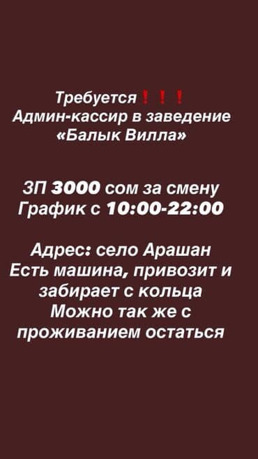 Требуется Администратор: Оплата: Ежедневно