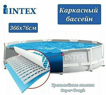 Спорт и отдых: 366/76см. Intex 26712 Каркасный бассейн Prism Frame 6503л — 8