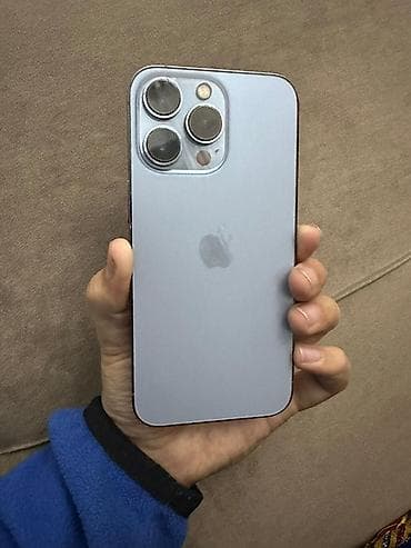 iphone 21: IPhone 13 Pro, Б/у, 256 ГБ, Голубой, Кабель, 76 % — 1