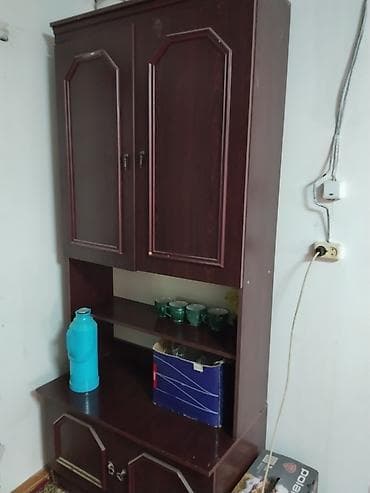 Шкафы: Стенка-шкаф, Тип стенки-шкафа: Модульная, Для зала, Особенности: Для хранения посуды — 2