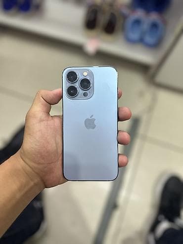 apple 14 pro max: IPhone 13 Pro, Б/у, 128 ГБ, Sierra Blue, Чехол, 84 % — 1
