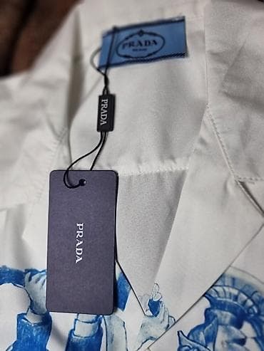 гавайская рубашка: Prada Рубашка с коротким рукавом ОБСОЛЮТНО НОВАЯ ОРИГИНАЛ ИТАЛИЯ - — 7