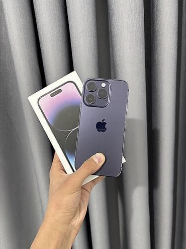 IPhone 14 Pro, Б/у, 128 ГБ, Зарядное устройство, Кабель, Коробка