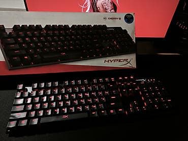 клавиатуры механическая: Клавиатура, HyperX, Механическая, Проводное подключение, Размер: 100% — 1
